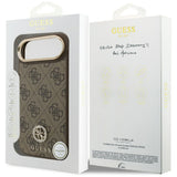 Husa de protectie Guess 4G Strass Logo MagSafe (GUHMP17MP4GRMDEW) compatibil cu iPhone 17 Air, Maro