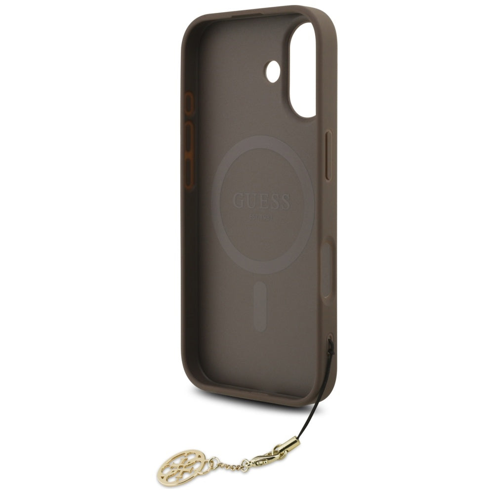 Husa de protectie Guess Hardcase 4G Charm Cradle MagSafe (GUHMP17SGF4GCW) compatibil cu iPhone 17, Maro