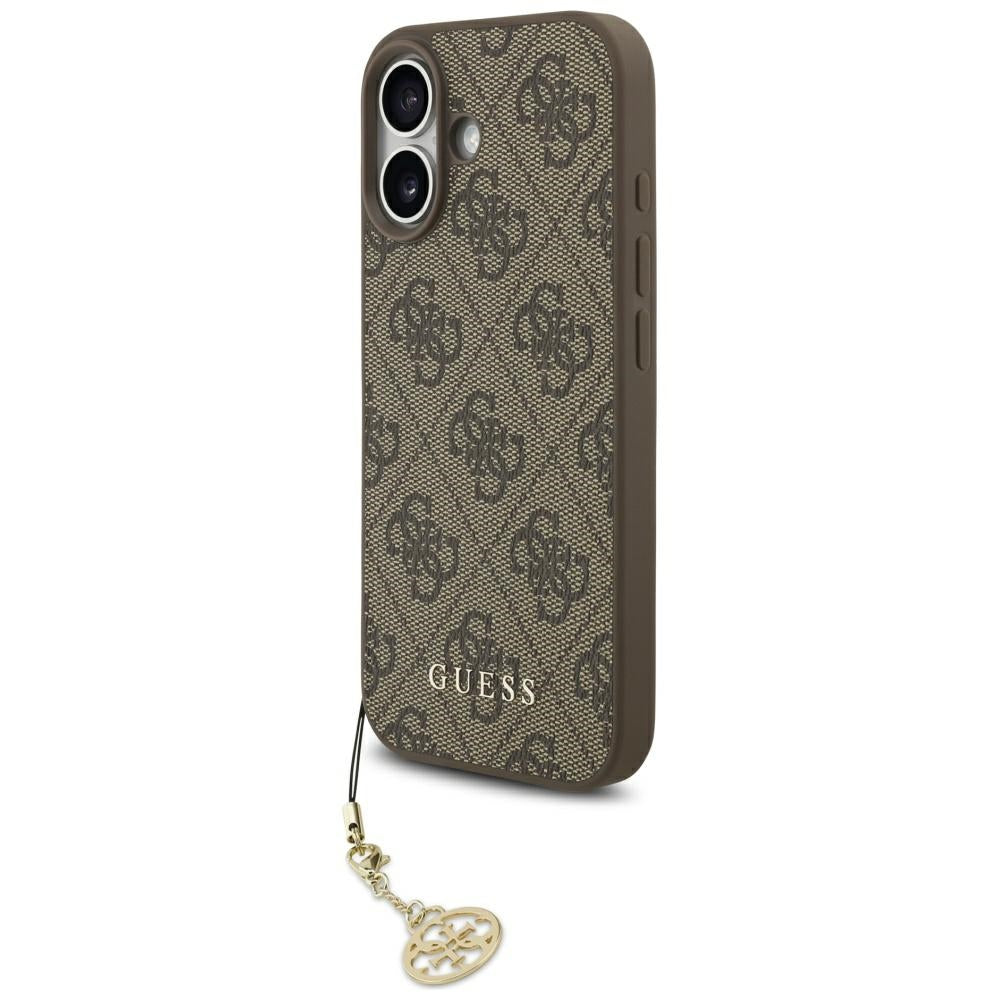Husa de protectie Guess Hardcase 4G Charm Cradle MagSafe (GUHMP17SGF4GCW) compatibil cu iPhone 17, Maro