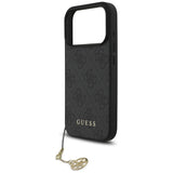 Husa de protectie Guess Hardcase 4G Charm Cradle MagSafe (GUHMP17LGF4GCK) compatibil cu iPhone 17 Pro, Negru