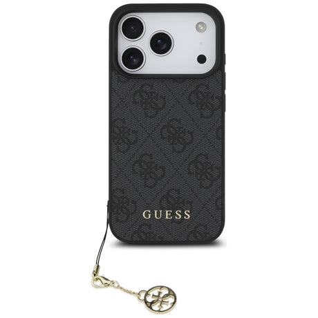 Husa de protectie Guess Hardcase 4G Charm Cradle MagSafe (GUHMP17LGF4GCK) compatibil cu iPhone 17 Pro, Negru