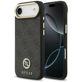 Husa de protectie Guess Hardcase 4G Strass Logo MagSafe (GUHMP17MP4GRMDEK) compatibil cu iPhone 17 Air, Negru
