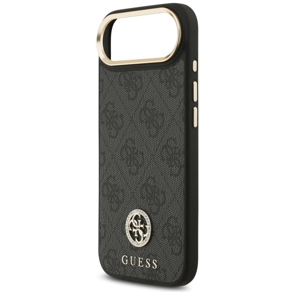 Husa de protectie Guess Hardcase 4G Strass Logo MagSafe (GUHMP17MP4GRMDEK) compatibil cu iPhone 17 Air, Negru