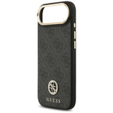 Husa de protectie Guess Hardcase 4G Strass Logo MagSafe (GUHMP17MP4GRMDEK) compatibil cu iPhone 17 Air, Negru