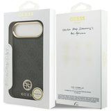 Husa de protectie Guess Hardcase 4G Strass Logo MagSafe (GUHMP17MP4GRMDEK) compatibil cu iPhone 17 Air, Negru