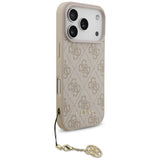 Husa de protectie Guess Hardcase 4G Charm Cradle MagSafe (GUHMP17LGF4GCP) compatibil cu iPhone 17 Pro, Roz