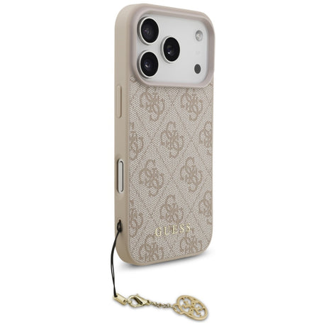 Husa de protectie Guess Hardcase 4G Charm Cradle MagSafe (GUHMP17LGF4GCP) compatibil cu iPhone 17 Pro, Roz