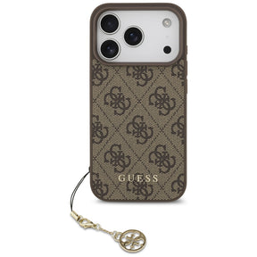 Husa de protectie Guess Hardcase 4G Charm Cradle MagSafe (GUHMP17LGF4GCW) compatibil cu iPhone 17 Pro, Maro