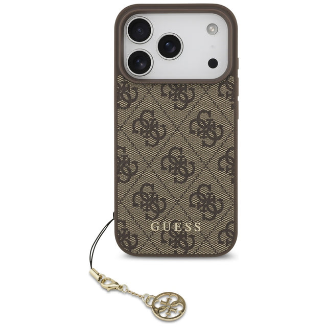 Husa de protectie Guess Hardcase 4G Charm Cradle MagSafe (GUHMP17LGF4GCW) compatibil cu iPhone 17 Pro, Maro