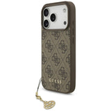 Husa de protectie Guess Hardcase 4G Charm Cradle MagSafe (GUHMP17LGF4GCW) compatibil cu iPhone 17 Pro, Maro
