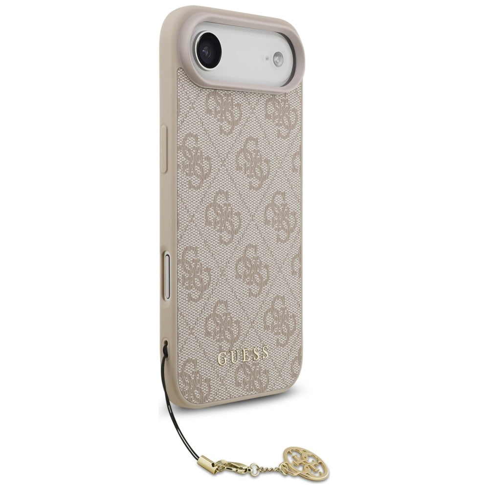 Husa de protectie Guess Hardcase 4G Charm Cradle MagSafe (GUHMP17MGF4GCP) compatibil cu iPhone 17 Air, Roz