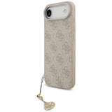 Husa de protectie Guess Hardcase 4G Charm Cradle MagSafe (GUHMP17MGF4GCP) compatibil cu iPhone 17 Air, Roz
