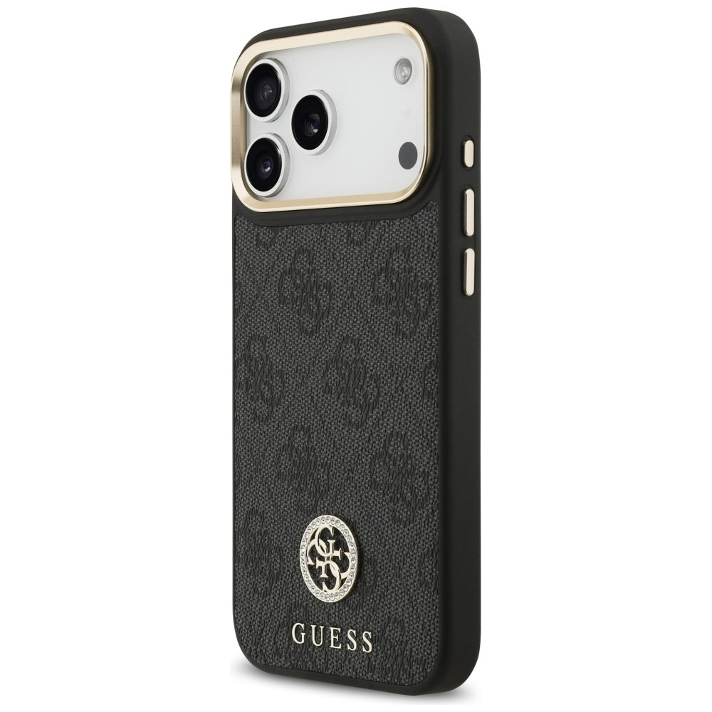 Husa de protectie Guess Hardcase 4G Strass Logo MagSafe (GUHMP17XP4GRMDEK) compatibil cu iPhone 17 Pro Max, Negru