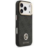 Husa de protectie Guess Hardcase 4G Strass Logo MagSafe (GUHMP17LP4GRMDEK) compatibil cu iPhone 17 Pro, Negru