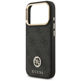 Husa de protectie Guess Hardcase 4G Strass Logo MagSafe (GUHMP17LP4GRMDEK) compatibil cu iPhone 17 Pro, Negru