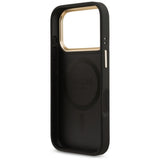 Husa de protectie Guess Hardcase 4G Strass Logo MagSafe (GUHMP17LP4GRMDEK) compatibil cu iPhone 17 Pro, Negru