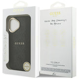 Husa de protectie Guess Hardcase 4G Stripe MagSafe (GUHMP17SPG4SEMCK) compatibil cu iPhone 17, Negru