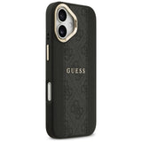 Husa de protectie Guess Hardcase 4G Stripe MagSafe (GUHMP17SPG4SEMCK) compatibil cu iPhone 17, Negru