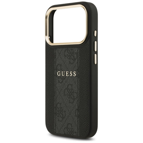 Husa de protectie Guess Hardcase 4G Stripe MagSafe (GUHMP17LPG4SEMCK) compatibil cu iPhone 17 Pro, Negru