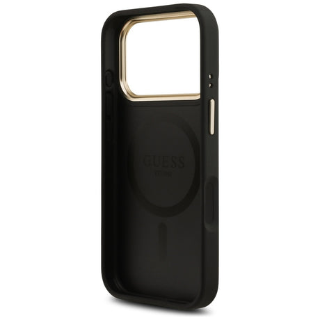 Husa de protectie Guess Hardcase 4G Stripe MagSafe (GUHMP17XPG4SEMCK) compatibil cu iPhone 17 Pro Max, Negru