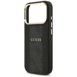 Husa de protectie Guess Hardcase 4G Stripe MagSafe (GUHMP17XPG4SEMCK) compatibil cu iPhone 17 Pro Max, Negru