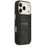 Husa de protectie Guess Hardcase 4G Stripe MagSafe (GUHMP17XPG4SEMCK) compatibil cu iPhone 17 Pro Max, Negru