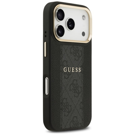 Husa de protectie Guess Hardcase 4G Stripe MagSafe (GUHMP17XPG4SEMCK) compatibil cu iPhone 17 Pro Max, Negru