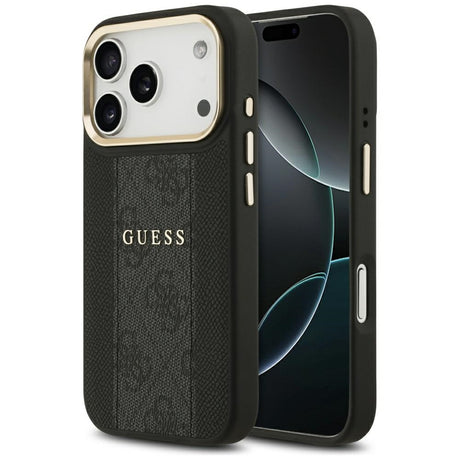 Husa de protectie Guess Hardcase 4G Stripe MagSafe (GUHMP17XPG4SEMCK) compatibil cu iPhone 17 Pro Max, Negru