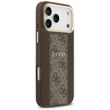 Husa de protectie Guess Hardcase 4G Stripe MagSafe (GUHMP17LPG4SEMCW) compatibil cu iPhone 17 Pro, Maro