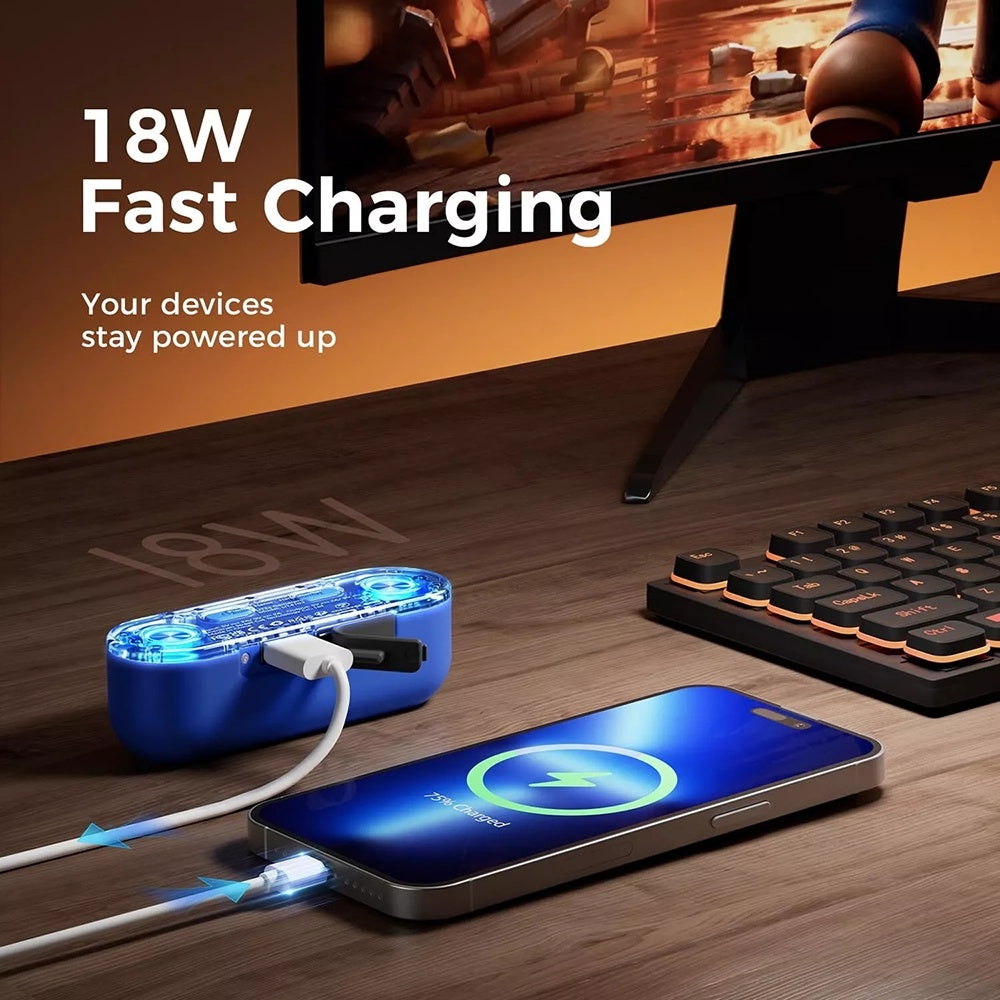 Ocoopa Hand Warmer UT2s GamerPro (UT4103-RD), with Power Bank, Magnetic Design, 7 LED Lights, Type-C, 18W, 2x5000mAh, Rosu