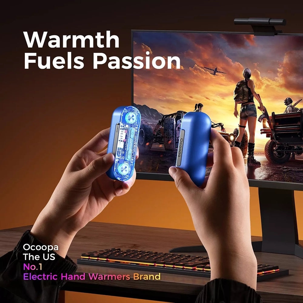 Ocoopa Hand Warmer UT2s GamerPro (UT4103-RD), with Power Bank, Magnetic Design, 7 LED Lights, Type-C, 18W, 2x5000mAh, Rosu