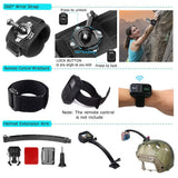 Suport Techsuit Accessory Kit CamQuest 50in1 (SA50), for GoPro Hero, SJCAM, Action Cameras, with Carrying Case, Negru