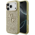 Husa de protectie Guess Fixed Glitter Big 4G Metal Frame (GUHCP17LHG4SGCD) compatibil cu iPhone 17 Pro, Auriu