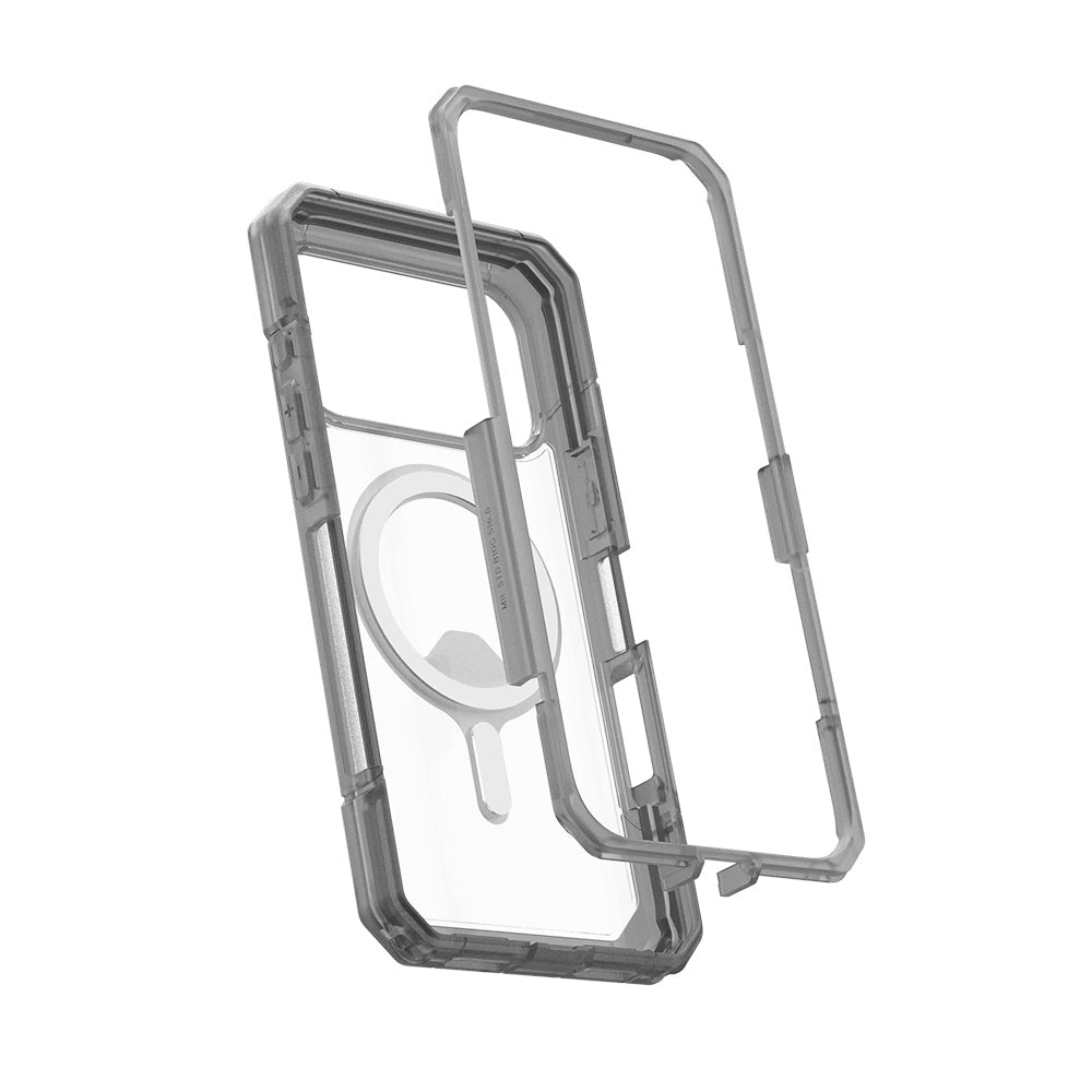 Husa de protectie UAG Trooper MagSafe compatibil cu iPhone 17 Pro, Transparent Ash