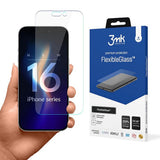 Folie de protectie 3mk FlexibleGlass compatibil cu iPhone 16 Pro Max, Transparent