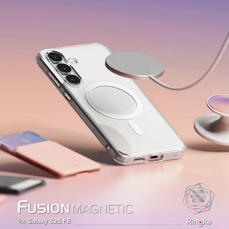Husa de protectie Ringke Fusion MagSafe compatibil cu Samsung Galaxy S25 FE, Transparent