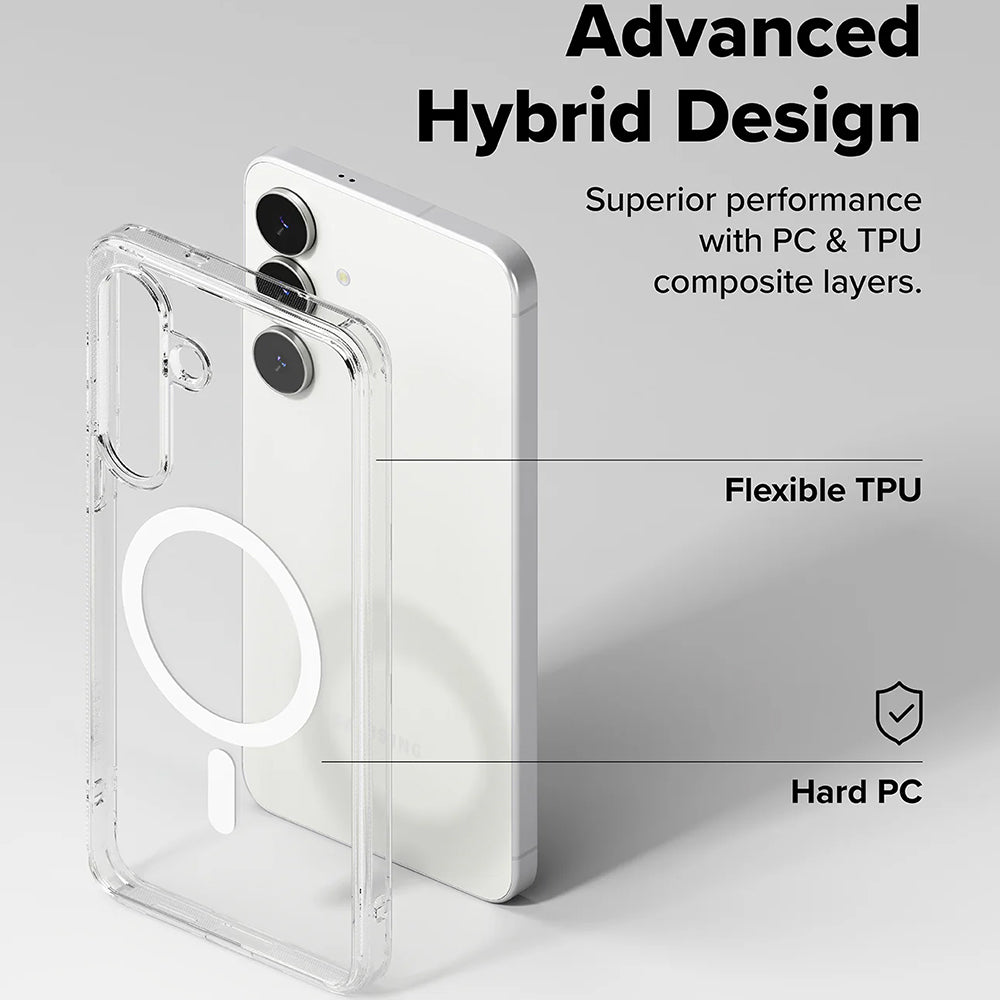 Husa de protectie Ringke Fusion MagSafe compatibil cu Samsung Galaxy S25 FE, Transparent
