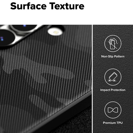 Husa de protectie Ringke Onyx compatibil cu Samsung Galaxy S25 FE, Camo Black