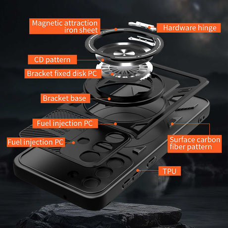 Husa de protectie Techsuit RuggedCam compatibil cu Samsung Galaxy A17 5G / A17 4G / M17 / F17, Mov