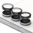 Folie de protectie Ringke Camera Lens Frame Glass (set de 2) compatibil cu Samsung Galaxy S25 FE, Negru