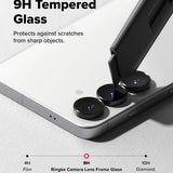 Folie de protectie Ringke Camera Lens Frame Glass (set de 2) compatibil cu Samsung Galaxy S25 FE, Negru