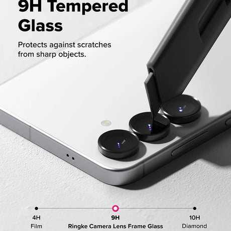 Folie de protectie Ringke Camera Lens Frame Glass (set de 2) compatibil cu Samsung Galaxy S25 FE, Negru