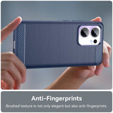 Husa de protectie Techsuit Carbon Silicone compatibil cu Oppo Reno13 F 4G / Reno13 F 5G / Reno13 FS 5G, Albastru