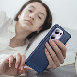 Husa de protectie Techsuit Carbon Silicone compatibil cu Oppo Reno13 F 4G / Reno13 F 5G / Reno13 FS 5G, Albastru