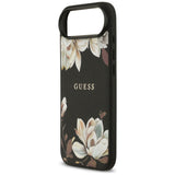 Husa de protectie Guess Grained Flowers MagSafe (GUHMP17MPGNMPLMK) compatibil cu iPhone 17 Air, Negru