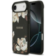 Husa de protectie Guess Grained Flowers MagSafe (GUHMP17MPGNMPLMK) compatibil cu iPhone 17 Air, Negru