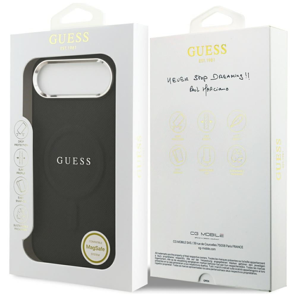 Husa de protectie Guess Hardcase Classic Logo MagSafe (GUHMP17MPSAREGSK) compatibil cu iPhone 17 Air, Negru