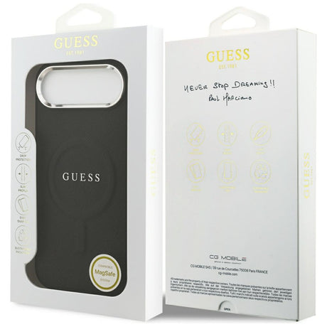 Husa de protectie Guess Hardcase Classic Logo MagSafe (GUHMP17MPSAREGSK) compatibil cu iPhone 17 Air, Negru