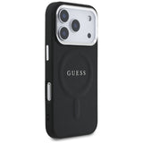Husa de protectie Guess Hardcase Classic Logo MagSafe (GUHMP17LPSAREGSK) compatibil cu iPhone 17 Pro, Negru