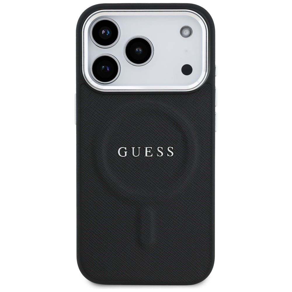 Husa de protectie Guess Hardcase Classic Logo MagSafe (GUHMP17LPSAREGSK) compatibil cu iPhone 17 Pro, Negru